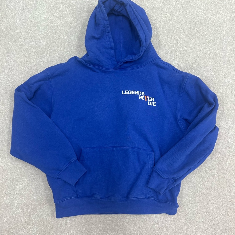 Vlone x Juice WRLD Legends Never Die 999 Blue/Purple Hoodie Sweatshirt Size M